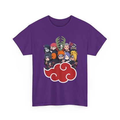 Anime-Inspired Unisex Heavy Cotton Tee - Naruto Characters Design