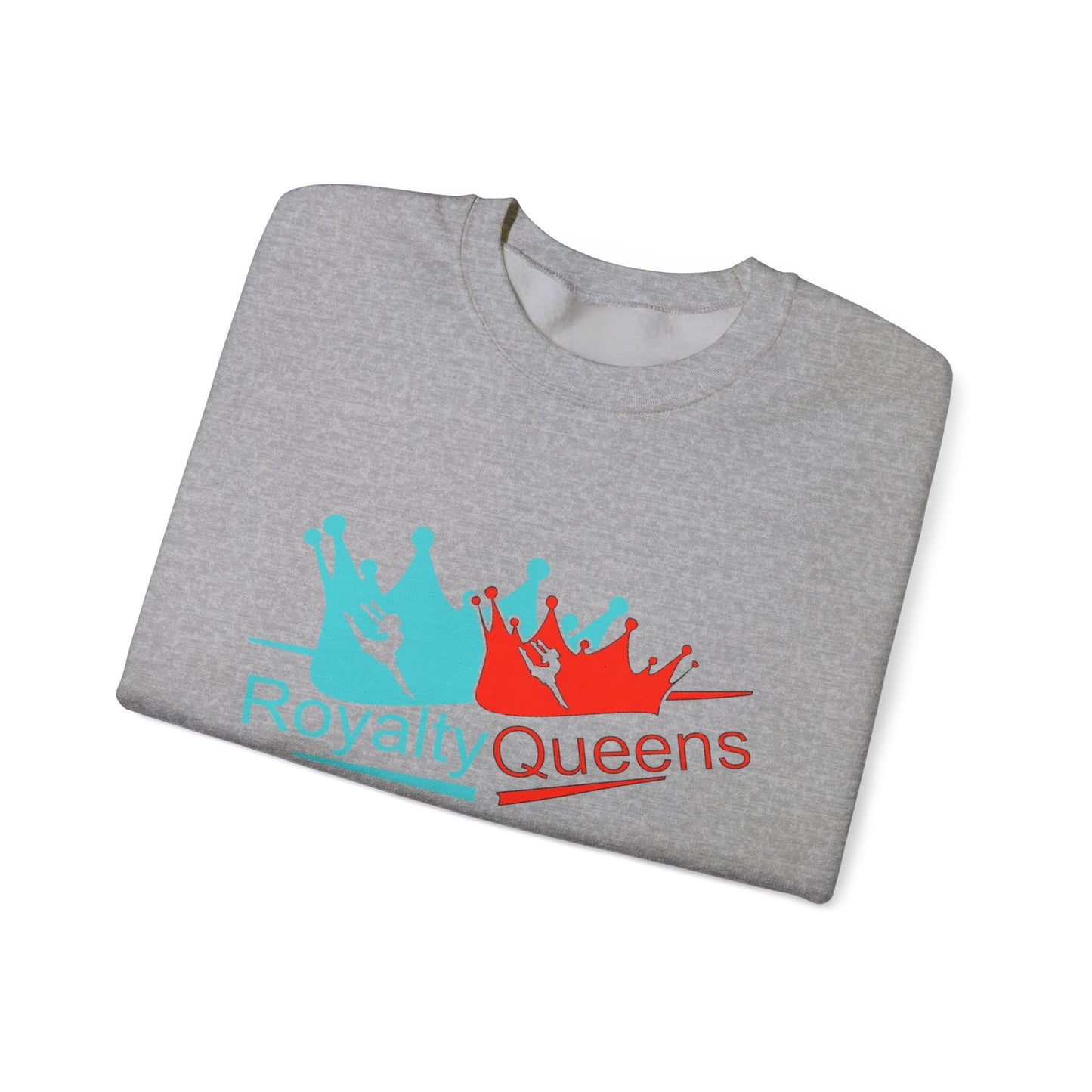 Crewneck Sweatshirt - "Royalty Queens" Colorful Crown Graphic