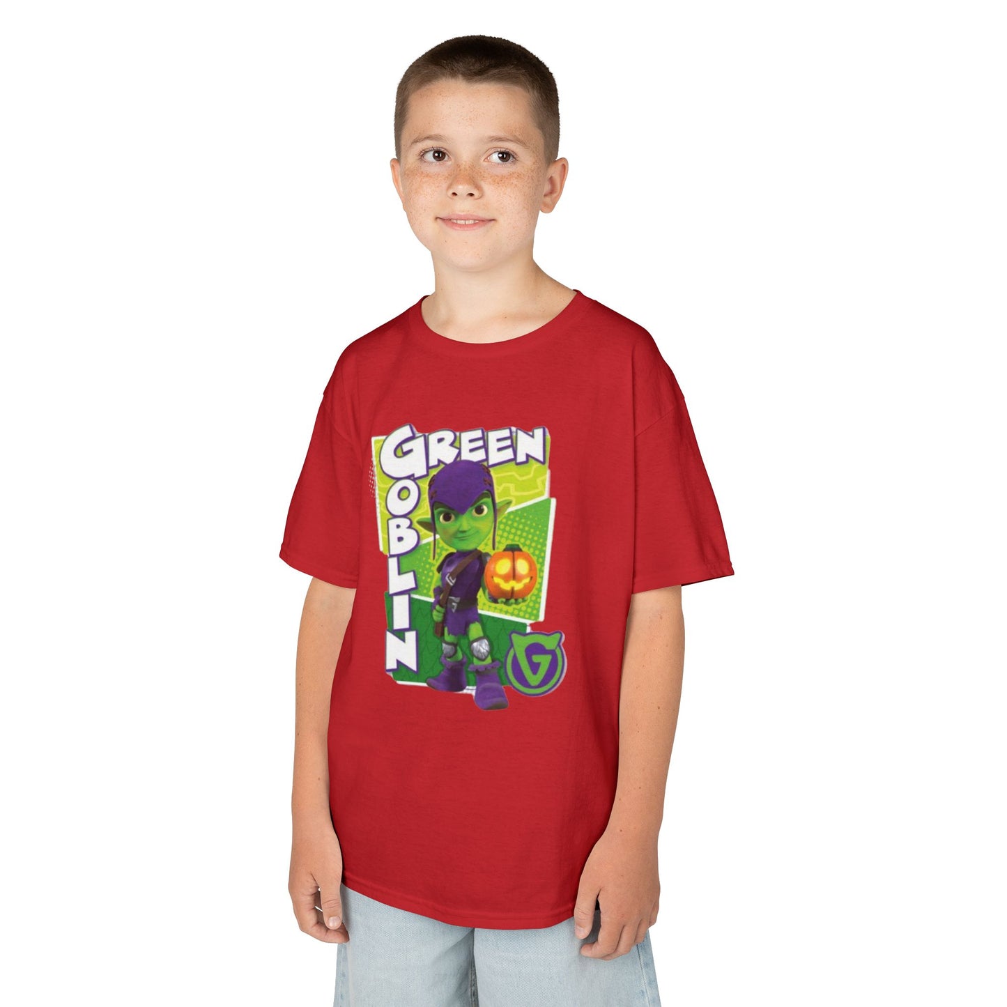 Kids Green Goblin Tee - Fun Halloween T-Shirt for Kids