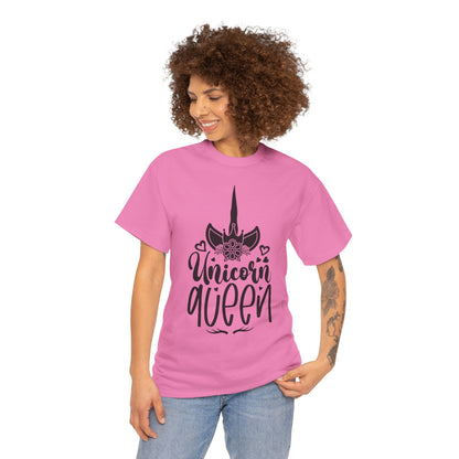 Unicorn Queen Unisex Heavy Cotton Tee - Fun and Playful Graphic T-Shirt for Unicorn Lovers