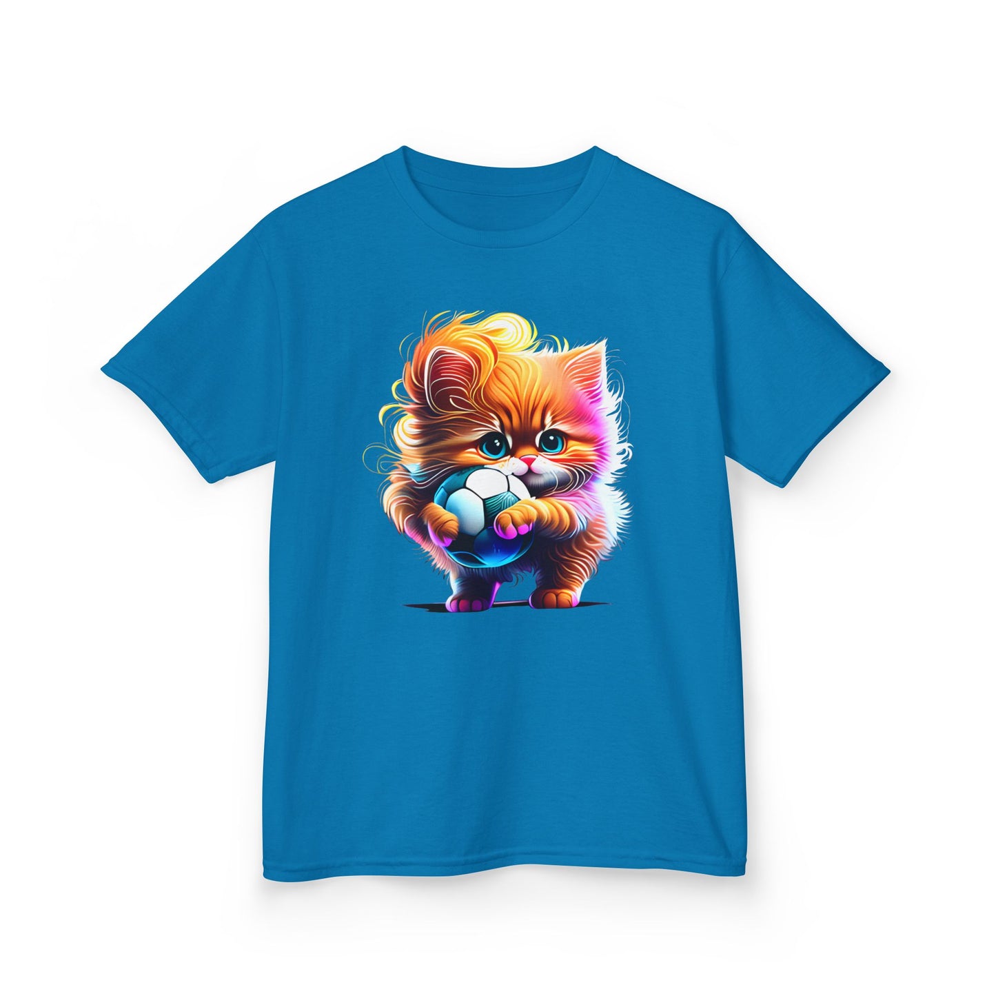 Colorful Kitten Kids Tee - Fun, Playful Cotton T-Shirt for Cat Lovers