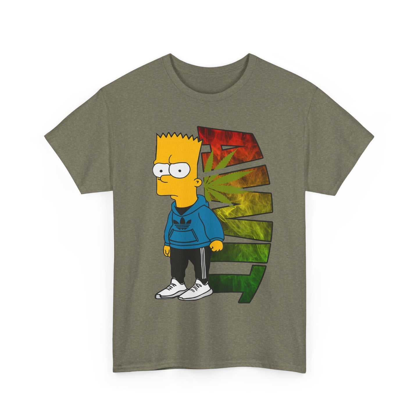 Unisex Heavy Cotton Tee - Bart Simpson Graffiti Style