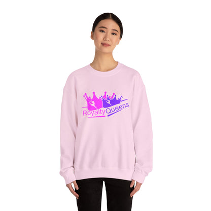 Royalty Queens Crewneck Sweatshirt — Pink & Purple Crown Graphic