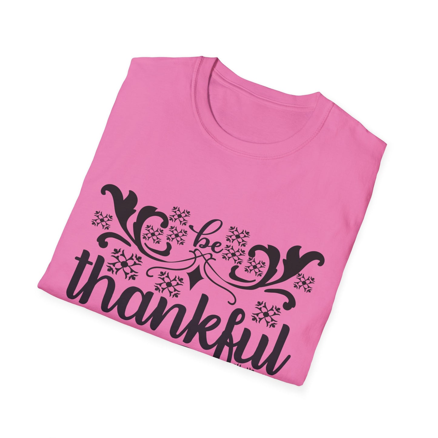 Thankful Unisex Softstyle T-Shirt - Fall Fashion, Thanksgiving Gift, Casual Wear, Gratitude Tees, Everyday Comfort