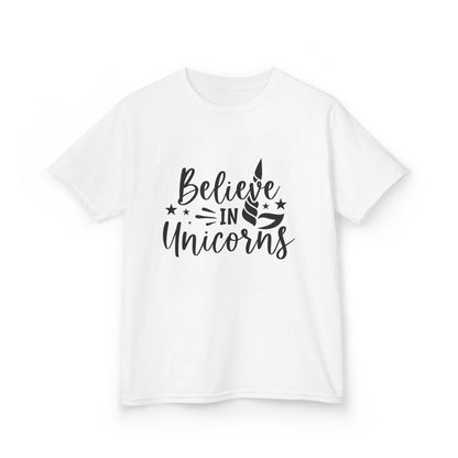 Believe in Unicorns Kids T-Shirt - Inspirational Cotton Tee for Dreamers