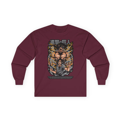 Attack on Titan Anime Long Sleeve Tee — Eren Titan Graphic Shirt