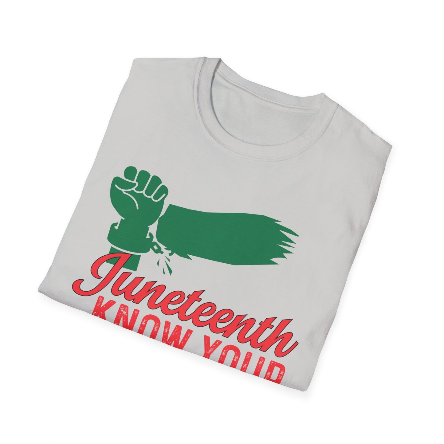 Unisex Softstyle T-Shirt - Juneteenth Know Your History, Comfortable Tee, Black History Month Gift, Celebration Shirt, Family Reunion Attire