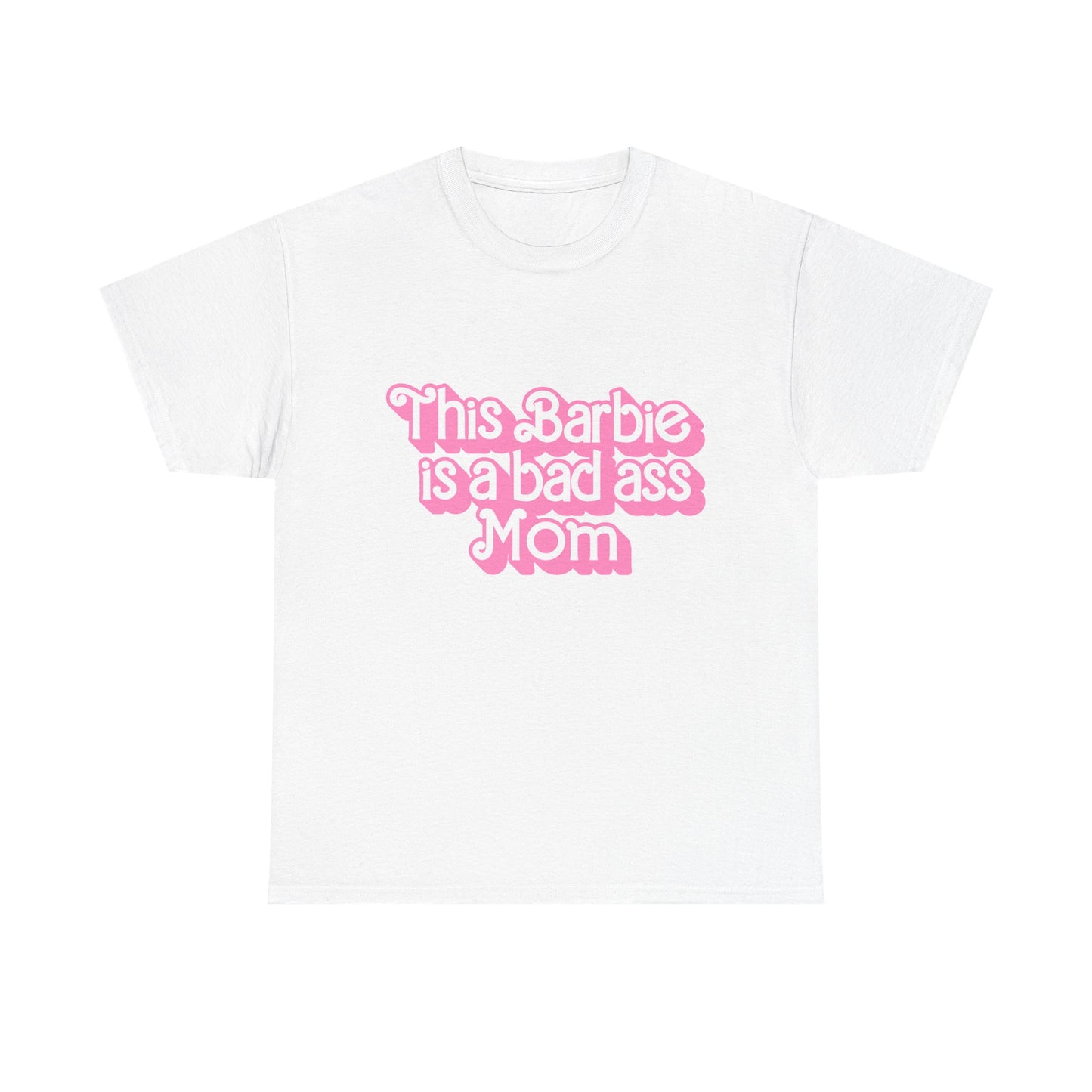 Bad Ass Mom Unisex Heavy Cotton Tee - Fun, Stylish Tee for Moms - Cute Gift for Mother's Day & Birthdays