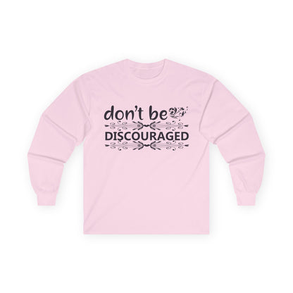 Unisex Motivational Long Sleeve Tee, Don't Be Discouraged Shirt, Inspirational Gift, Positive Vibes Top, Self-Care Apparel, [...]