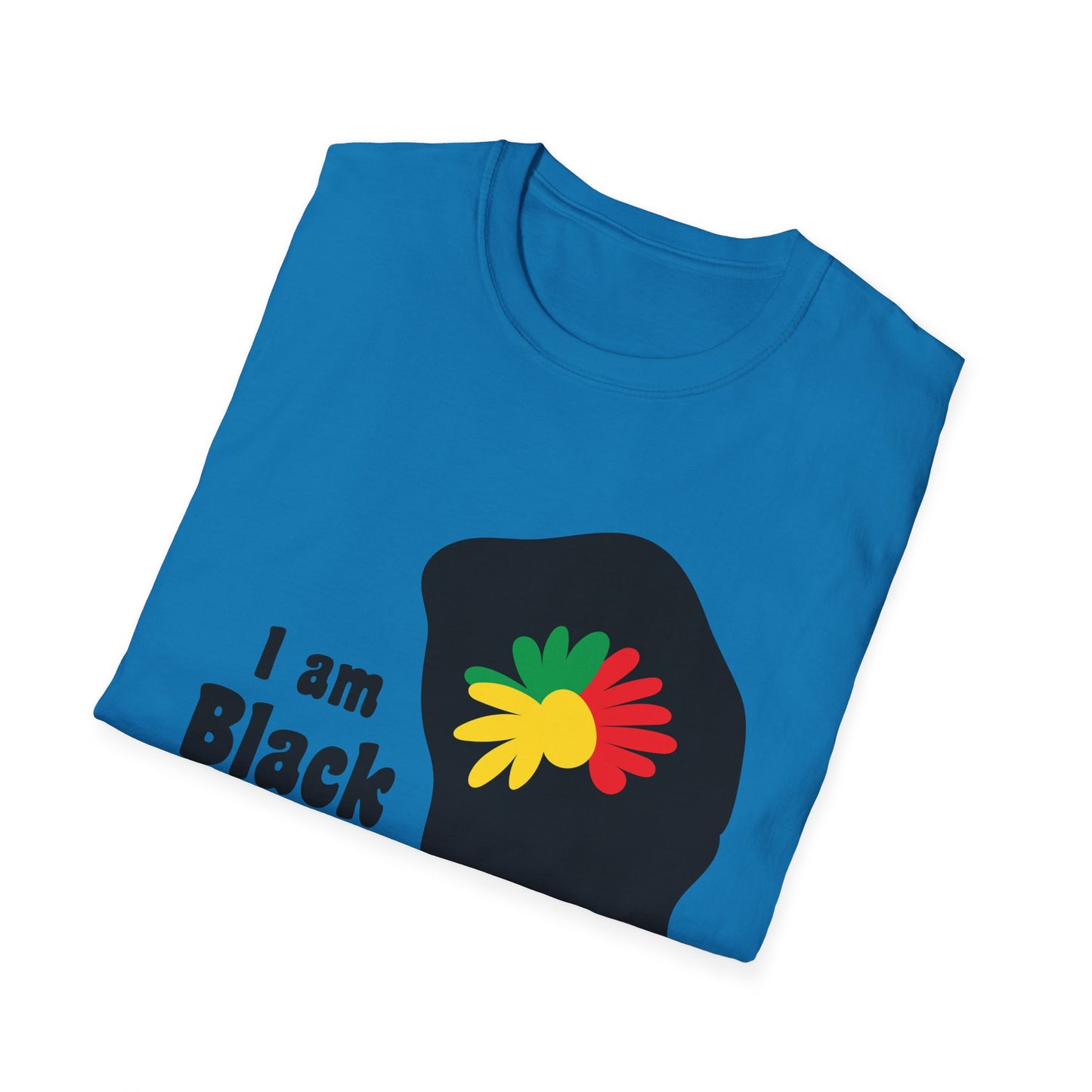 I Am Black History Unisex Softstyle T-Shirt | Black History Month Gift, Empowerment Shirt, Cultural Pride Tee, Education Awareness
