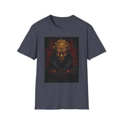Bold Graphic Unisex Softstyle T-Shirt with Mask Design