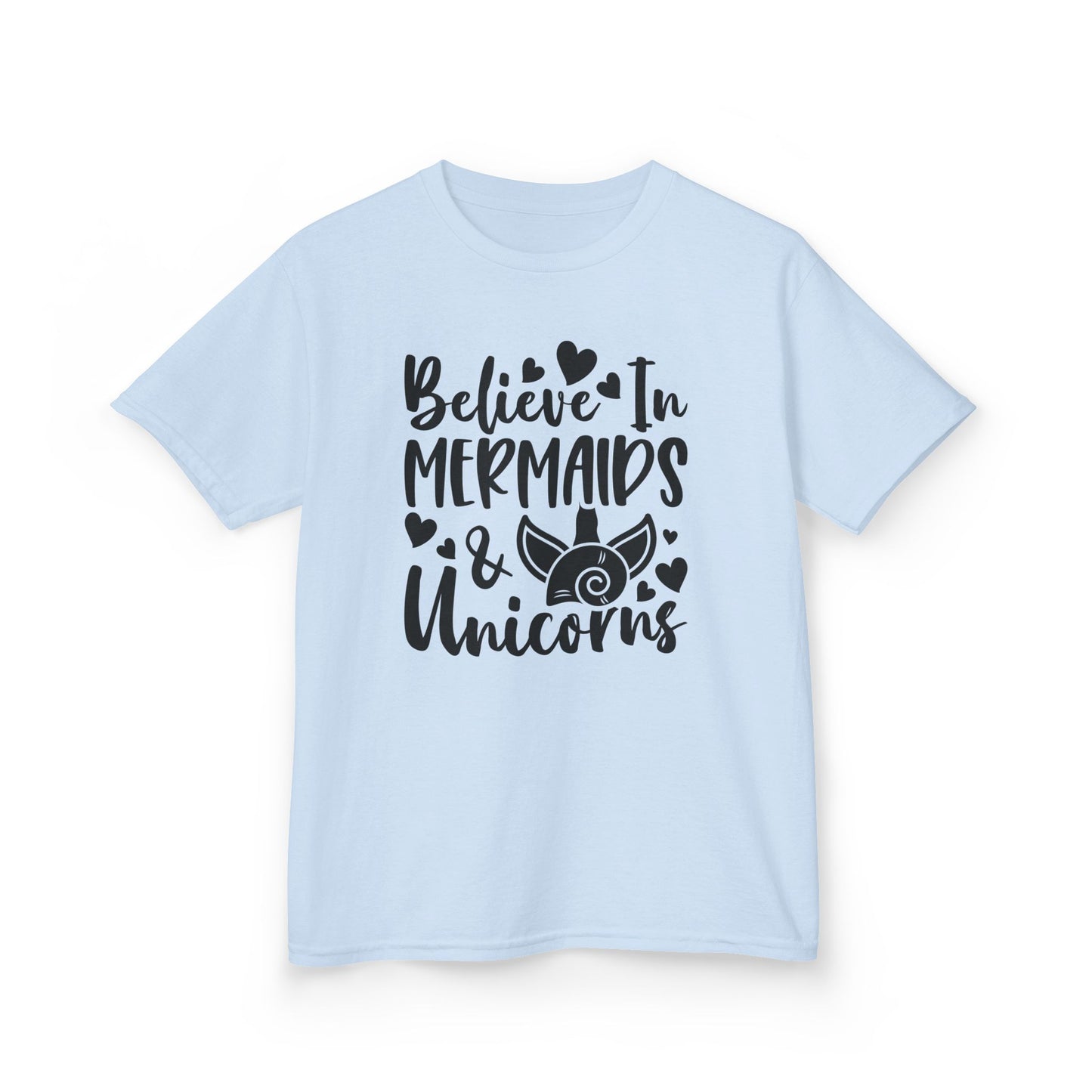 Kids Heavy Cotton™ Tee - Believe in Mermaids & Unicorns T-Shirt