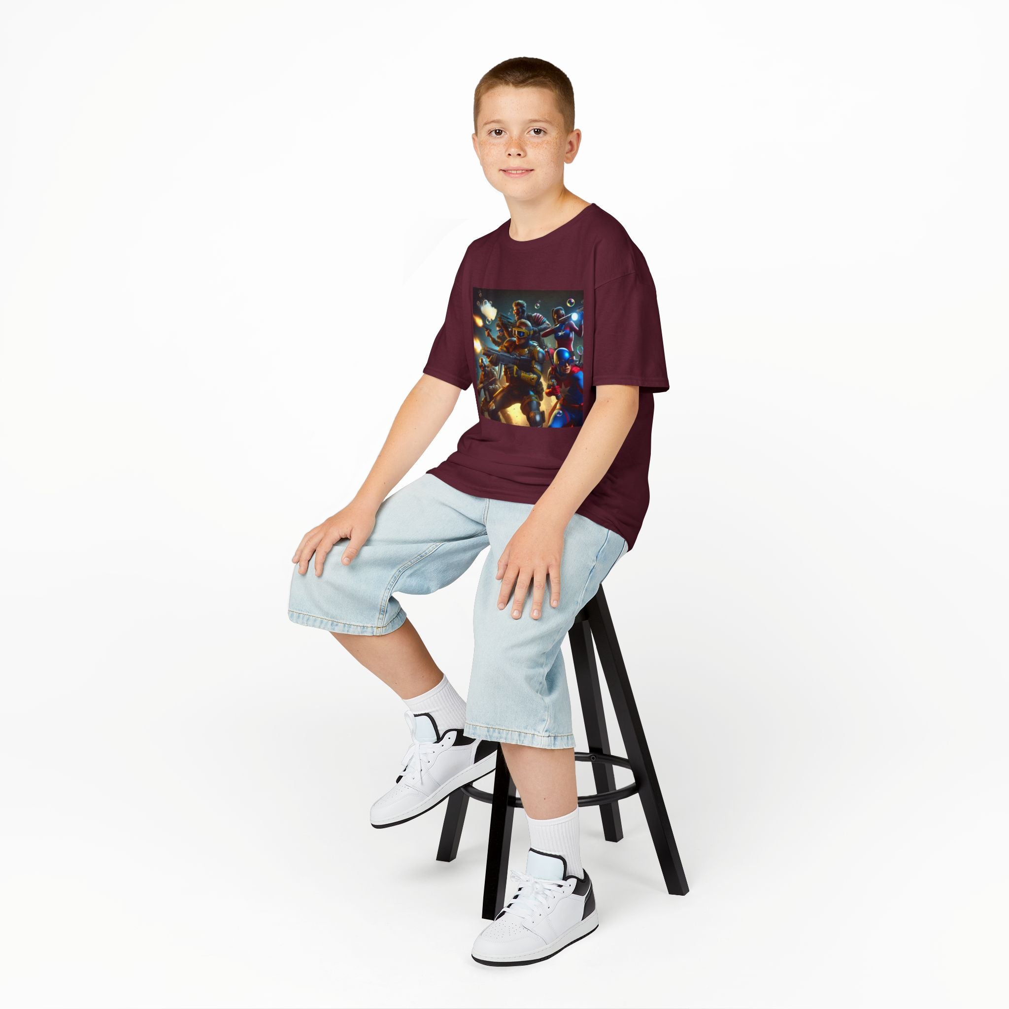 Adventure Awaits: Kids Heavy Cotton™ Tee with Space Explorers Design