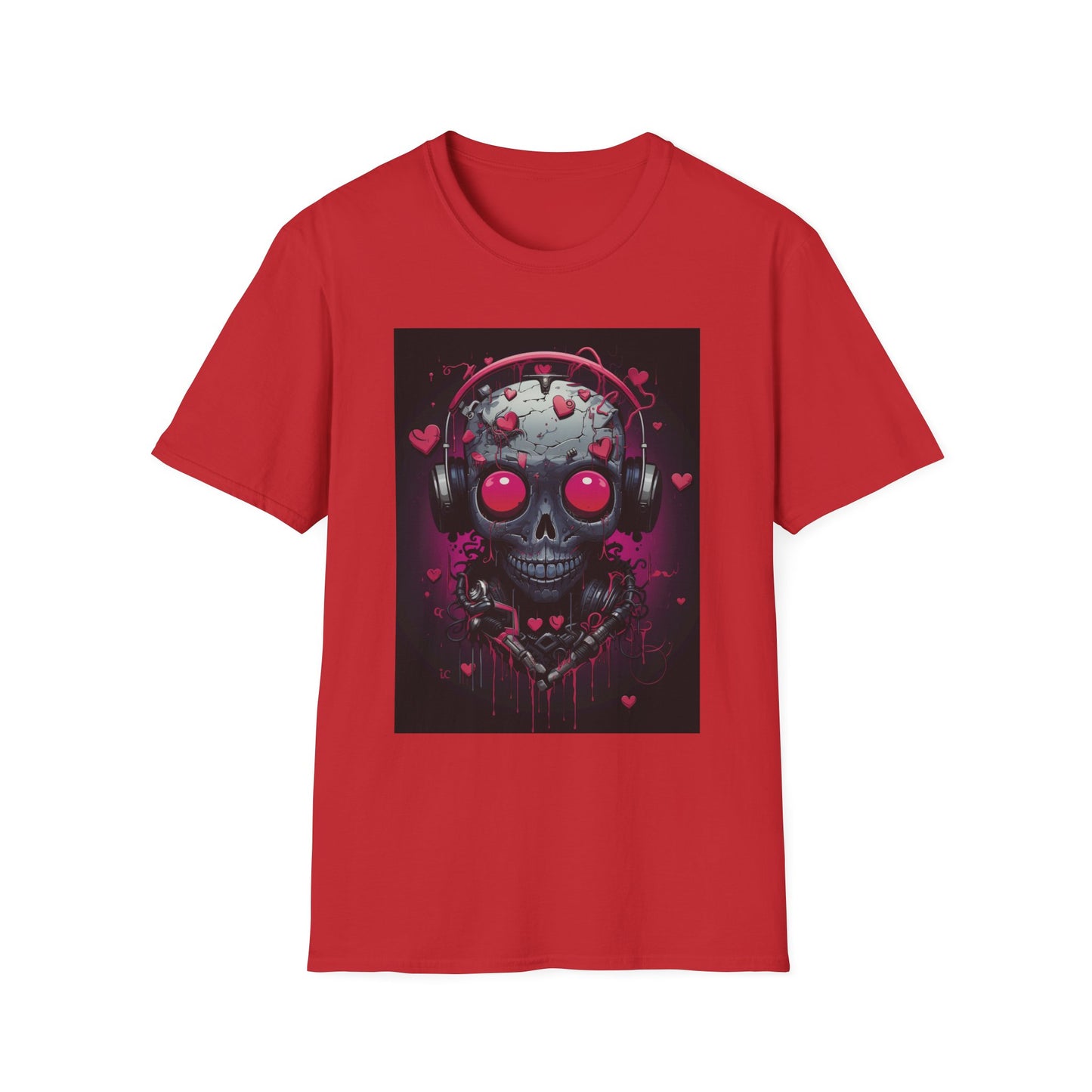 Edgy Skull Graphic T-Shirt with Headphones