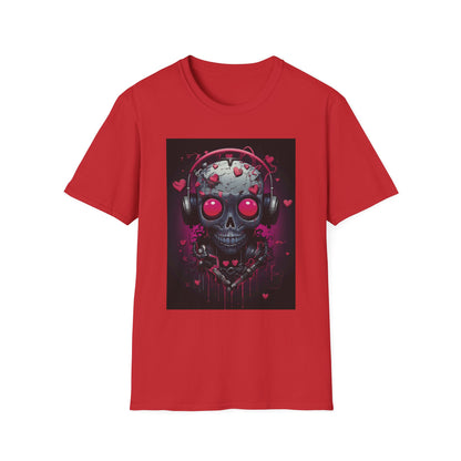 Edgy Skull Graphic T-Shirt with Headphones