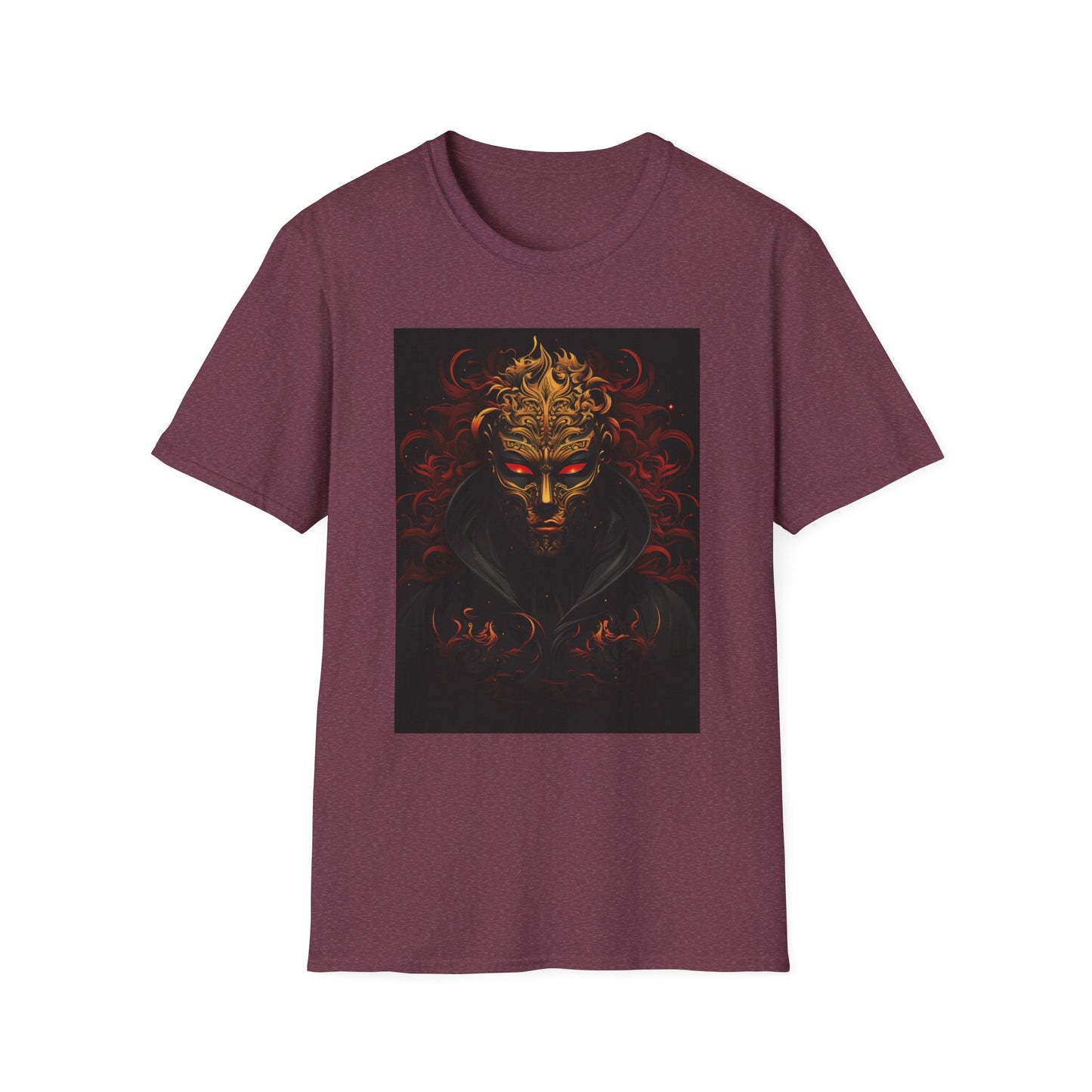 Bold Graphic Unisex Softstyle T-Shirt with Mask Design