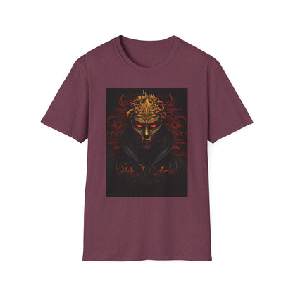 Bold Graphic Unisex Softstyle T-Shirt with Mask Design