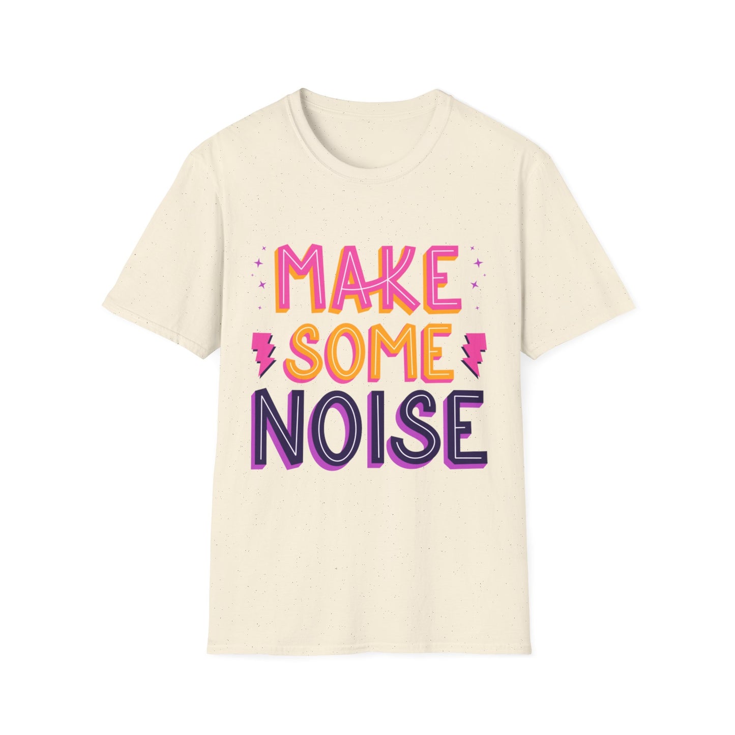 Make Some Noise Unisex Softstyle T-Shirt, Music Lovers Tee, Party Shirt, Gift for Friends, Festival Attire