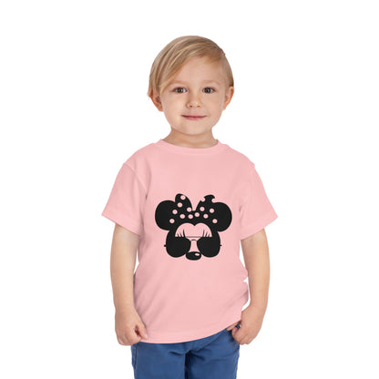 Cute Toddler Tee with Sunglasses Minnie Design, Kids Fashion, Summer Outfit, Birthday Gift, Playdate Shirt