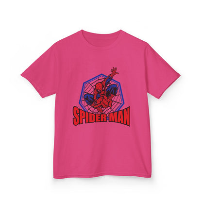 Kids Spider-Man Heavy Cotton Tee, Superhero Shirt, Marvel Tee for Boys, Birthday Gift, Comic-themed Apparel, Playwear
