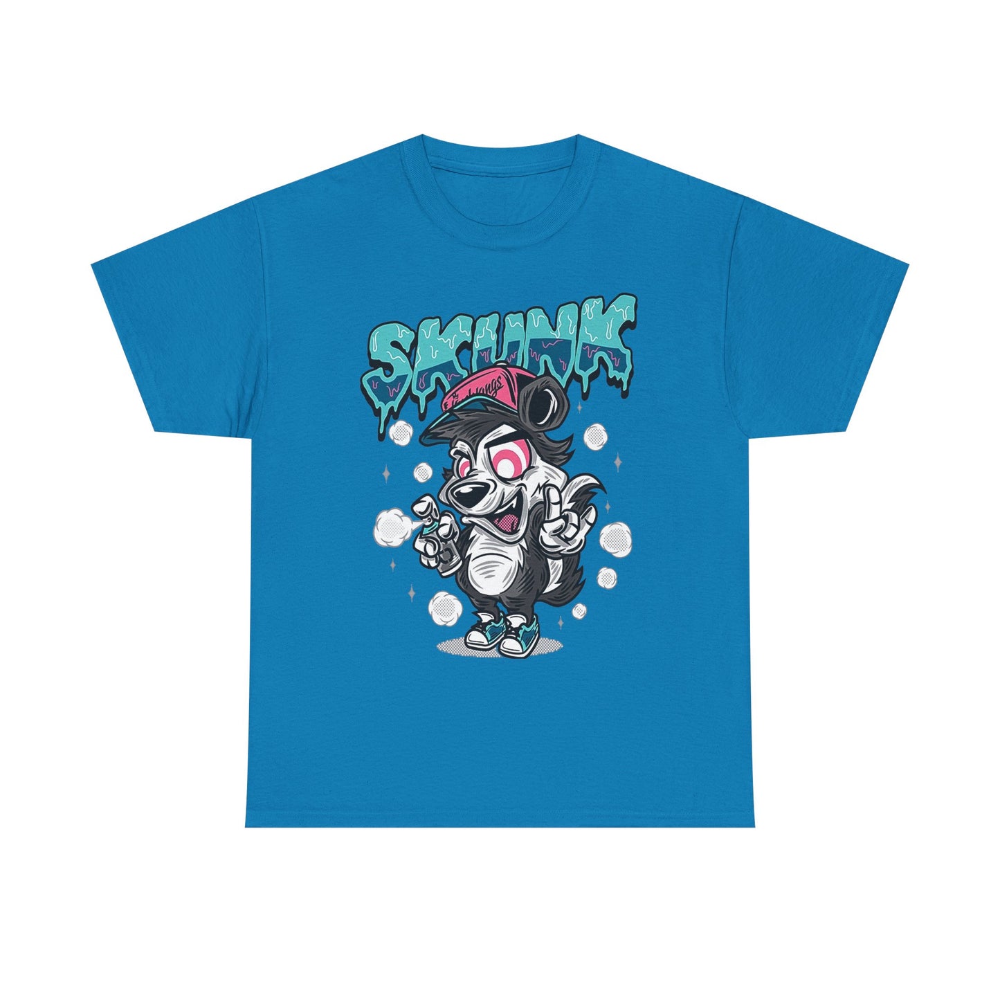 Cool Cartoon Graphic Tee - 'Skunk' Design, Unisex Heavy Cotton T-Shirt