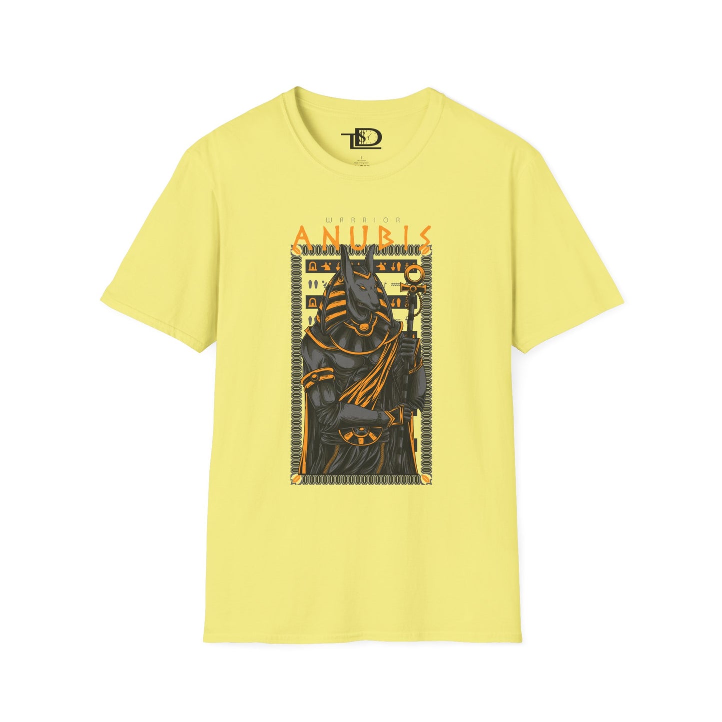 Anubis Unisex Softstyle T-Shirt, Egyptian Mythology Tee, Graphic Tee, Casual Wear for Fans, Gift for Halloween or Birthdays