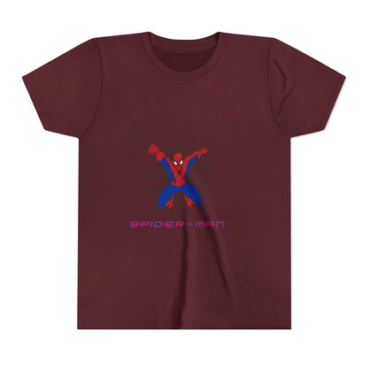 Spider-Man Youth Short Sleeve Tee - Fun Graphic Tee for Kids, Superhero Shirt, Birthday Gift, Comic Theme Apparel, Playtime Wear