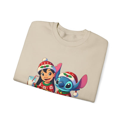 Holiday Character Sweatshirt — Cute Christmas Cookies & Milk Design