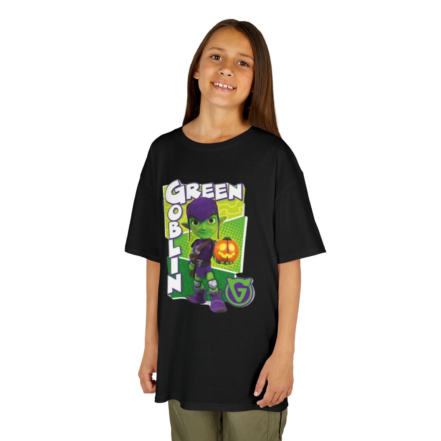 Kids Green Goblin Tee - Fun Halloween T-Shirt for Kids