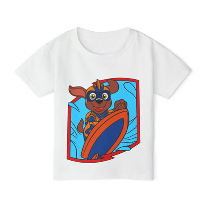 Toddler Graphic T-Shirt, Fun Surfing Dog Design, Kids Beachwear, Playful Summer Outfit, Birthday Gift for Boys & Girls