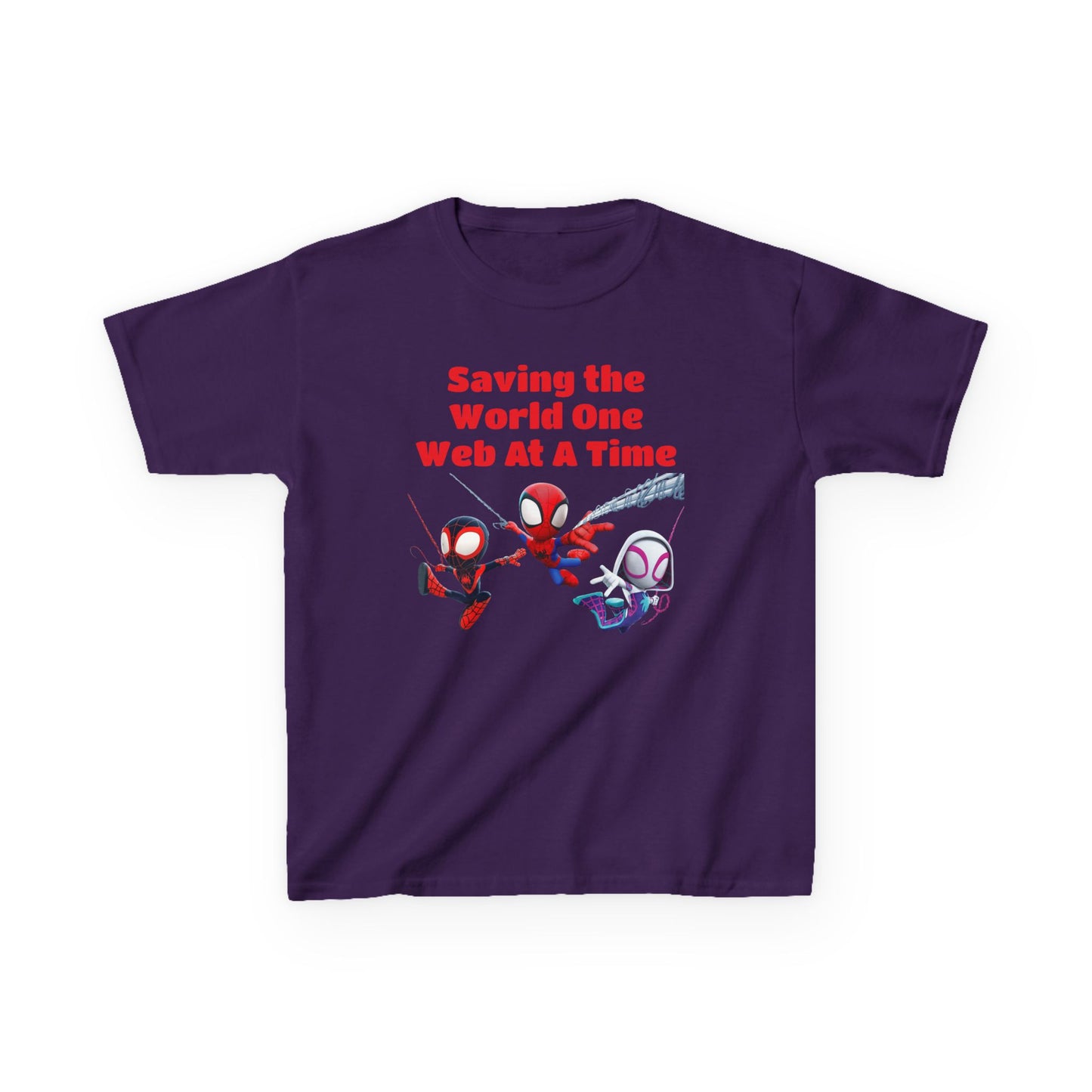 Kids Superhero Tee - Saving the World One Web At A Time