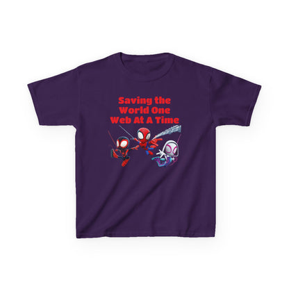 Kids Superhero Tee - Saving the World One Web At A Time
