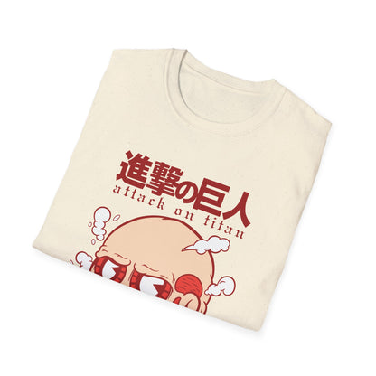 Anime-Inspired Unisex Softstyle T-Shirt, Perfect for Casual Wear, Gift for Anime Fans, Attack on Titan Tee, Streetwear Fashion, Cosplay Top