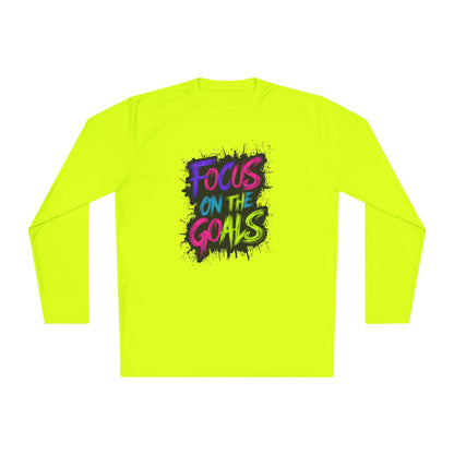 Unisex Long Sleeve Tee - "Focus on the Goals" Motivational Shirt, Fitness Apparel, Activewear, Gift for Athletes, Casual Wear