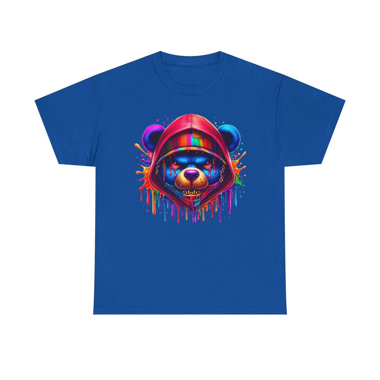 Colorful Graffiti Bear Unisex Heavy Cotton Tee