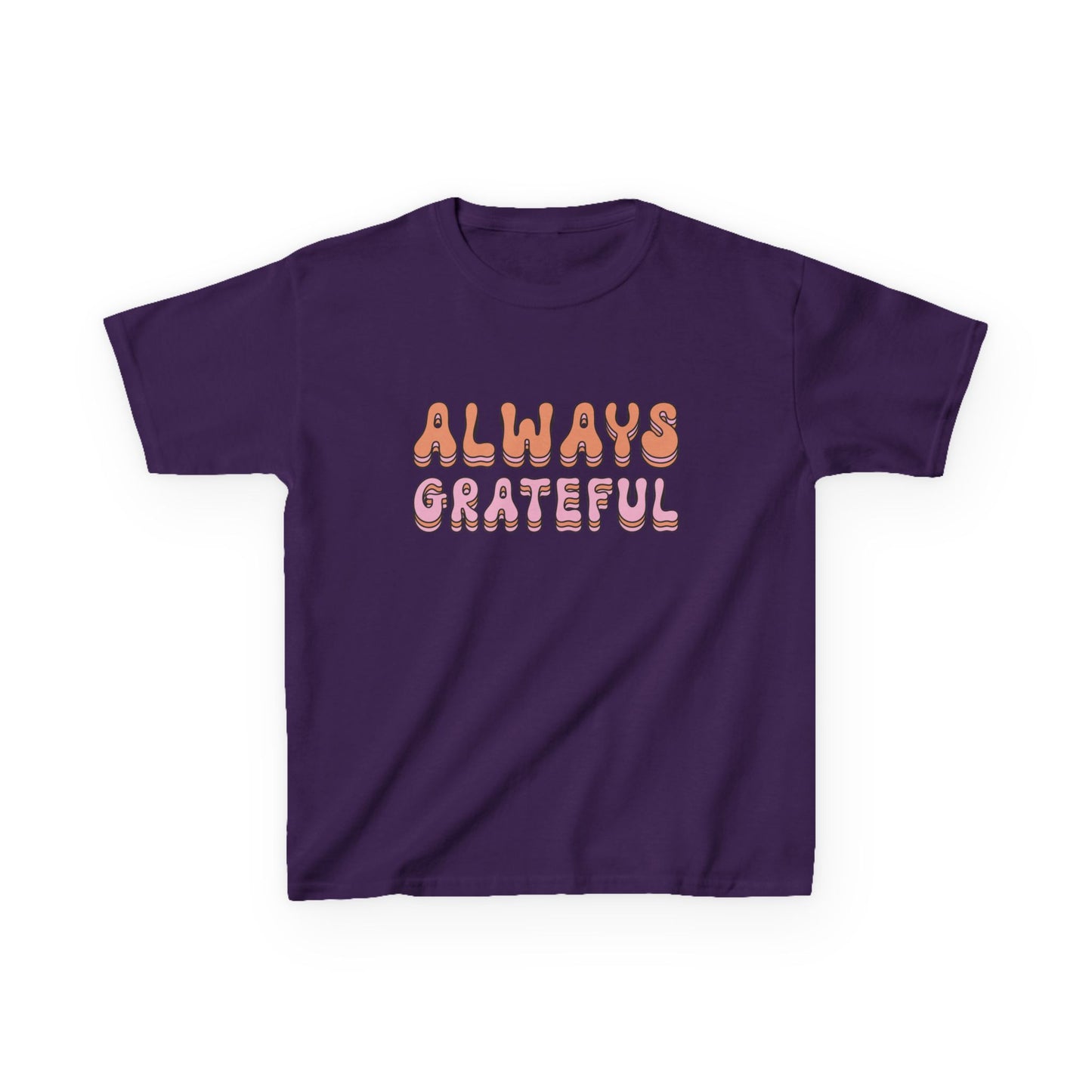 Kids Grateful Tee, Cute Kids Shirt, Positive Vibes T-Shirt, Gratitude Apparel, Gifts for Kids, Everyday Wear, Birthday Gift