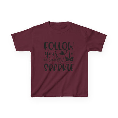 Kids Heavy Cotton™ Tee - Follow Your Inner Sparkle T-Shirt for Creative Kids