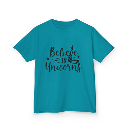 Believe in Unicorns Kids T-Shirt - Inspirational Cotton Tee for Dreamers