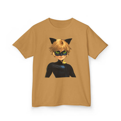 Kids Cat Superhero Tee, Cartoon Shirt, Children's Birthday Gift, Fun Playwear, Gift for Kids, Cat Lover Gift