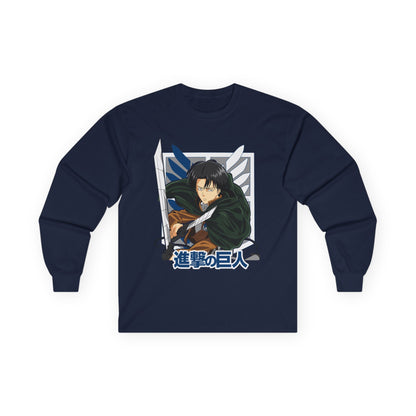 Attack on Titan Mikasa Long Sleeve Tee — Japanese Logo Anime Shirt
