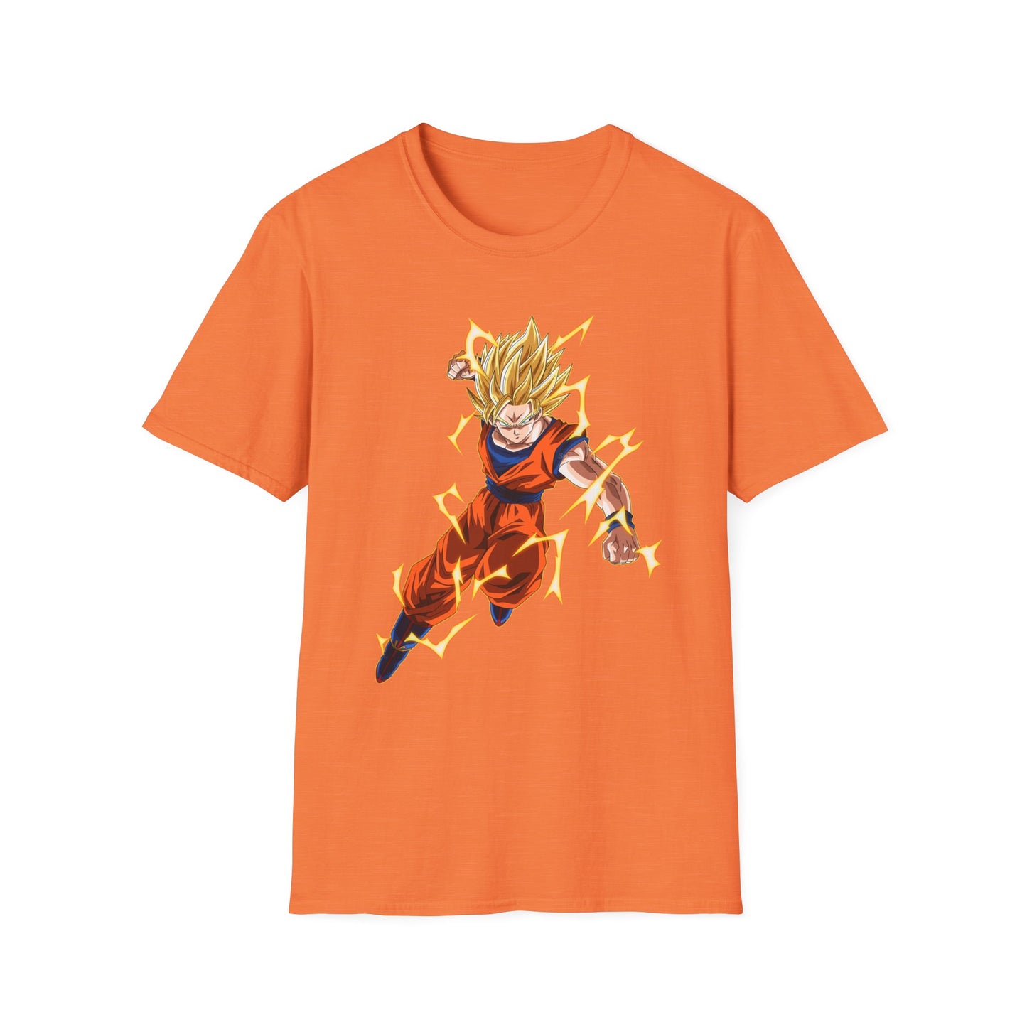 Super Saiyan Goku Unisex Softstyle T-Shirt, Anime Shirt, Dragon Ball Z Tee, Gift for Fans, Streetwear Apparel