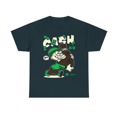 Cash Cartoon Unisex Heavy Cotton Tee - Streetwear Vibe