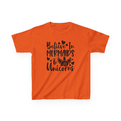 Kids Heavy Cotton™ Tee - Believe in Mermaids & Unicorns T-Shirt