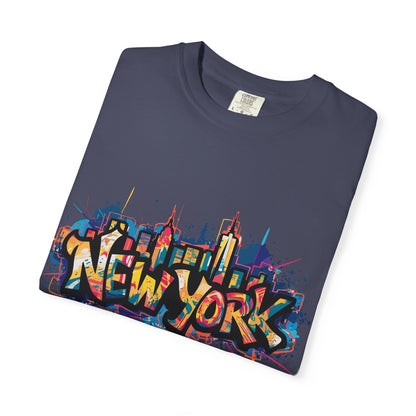 Colorful New York Graffiti T-Shirt, Streetwear Tee, City Vibe Shirt, Travel Souvenir Gift, Urban Fashion, Summer Outfit