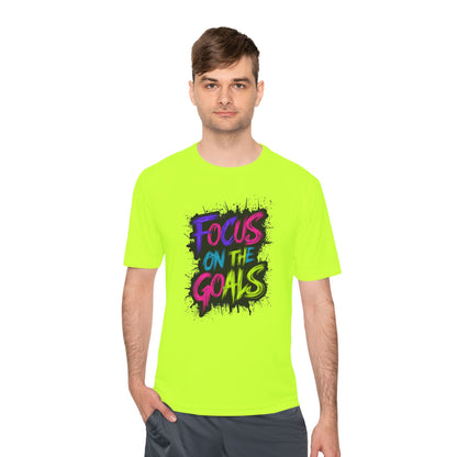 Colorful Motivational Fitness Tee for Active Lifestyle, Gym Shirt, Workout Shirt, Gift for Athletes, Focus on the Goals
