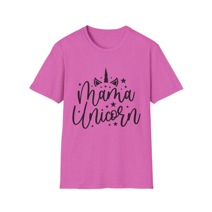 Mama Unicorn Unisex Softstyle T-Shirt – Perfect Gift for Moms, Magical Occasions & Everyday Wear
