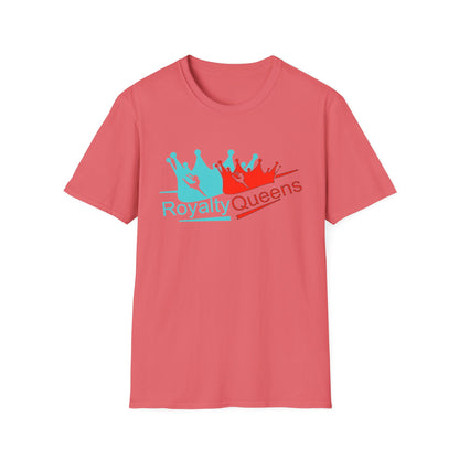 Royalty Queens Unisex T-Shirt, Softstyle Tee for Girls, Crown Graphic, Birthday Gift, Queen's Day Celebration, Casual Wear