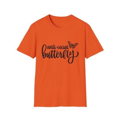 Anti-Social Butterfly Unisex Softstyle T-Shirt - Perfect for Introverts