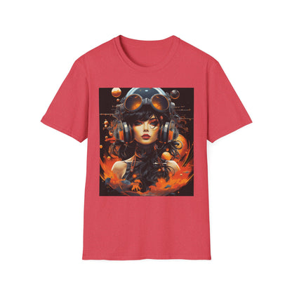 Bold Graphic Unisex T-Shirt - Retro Space Girl Design