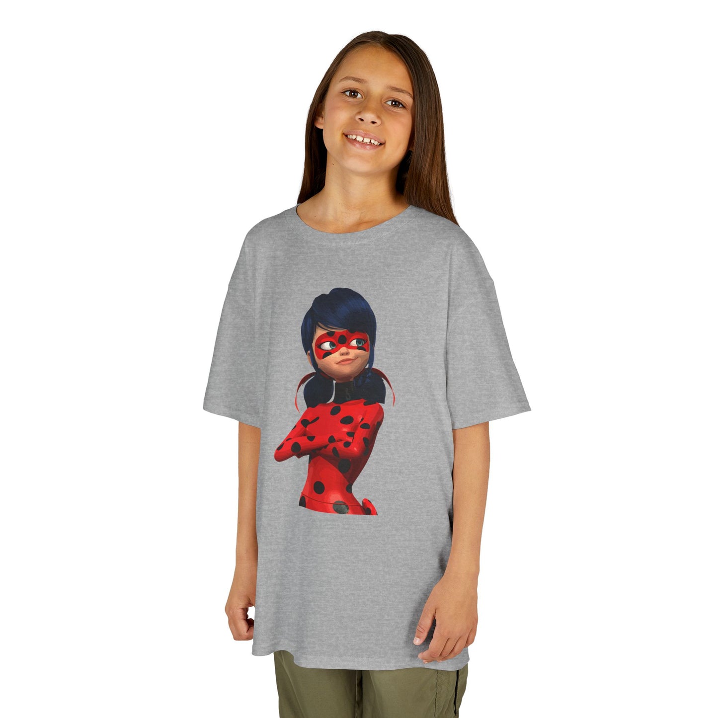 Cool Ladybug Superhero Kids Heavy Cotton Tee | Fun and Playful Design for Young Heroes